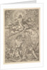 Resurrection of Christ, encompassed by an aureole and clouds with lines of winged putti to…, 1577 by Melchior Meier