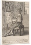 Painter at an Easel, 1620-67 by Michel Lasne