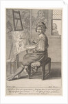 Painter at an Easel, 1620-67 by Michel Lasne