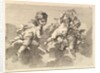 Three Children in Clouds, 18th century by Monogrammist DA