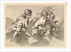 Three Children in Clouds, 18th century by Monogrammist DA