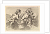 Three Children in Clouds, 18th century by Monogrammist DA