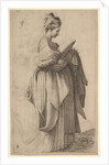 Female Figure holding a Cushion, 1643 by Monogrammist VCP