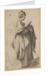 Female Figure holding a Cushion, 1643 by Monogrammist VCP