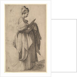 Female Figure holding a Cushion, 1643 by Monogrammist VCP