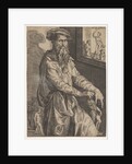 Portrait of Baccio Bandinelli, in three-quarter length next to a window pane contai…, ca. 1540-48 by Niccolo della Casa