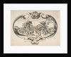 Fan with figures in a garden by Nicolas Cochin (attributed to)