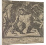 Lamentation over the body of Christ by the three Marys, a jar of ointment on the table to …, 1615 by Orazio Borgianni