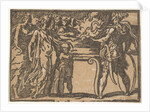 The Sacrifice' or 'Mucius Scaevola', after Parmigianino, 16th century by Unknown