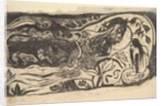 Woodcut with a Horned Head, 1898-99 by Paul Gauguin