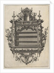 Wall-mounted Shelf Unit from 'Verscheyden Schrynwerck' ['Plusieurs Menuiseries'], 1658 by Paul Vredeman de Vries