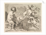 Three Loves, one of which is seated, holding a quiver, 1727-60 by Pierre Alexandre Aveline