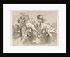 Three Loves, One holding a Quiver, the Other, Grapes, 1727-60 by Pierre Alexandre Aveline
