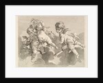 Three Loves, One holding a Quiver, the Other, Grapes, 1727-60 by Pierre Alexandre Aveline