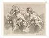 Three Loves, One holding a Quiver, the Other, Grapes, 1727-60 by Pierre Alexandre Aveline