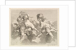 Three Loves, One holding a Quiver, the Other, Grapes, 1727-60 by Pierre Alexandre Aveline