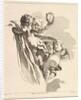 Trois Amours dont un tient un couronne, de Quatrième Livre de Groupes d'Enfans, 18th century by Pierre Alexandre Aveline