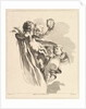 Trois Amours dont un tient un couronne, de Quatrième Livre de Groupes d'Enfans, 18th century by Pierre Alexandre Aveline