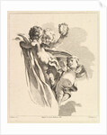 Trois Amours dont un tient un couronne, de Quatrième Livre de Groupes d'Enfans, 18th century by Pierre Alexandre Aveline
