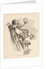 Trois Amours dont un tient un couronne, de Quatrième Livre de Groupes d'Enfans, 18th century by Pierre Alexandre Aveline