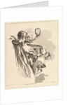 Trois Amours dont un tient un couronne, de Quatrième Livre de Groupes d'Enfans, 18th century by Pierre Alexandre Aveline