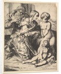Virgin kneeling before Christ, 1610-42 by Pierre Brebiette