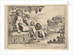 Bacchus, Satyr, and Lion, 1610-42 by Pierre Brebiette