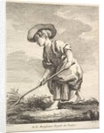 Little girl doing farm work, from Premier Livre de Figures d'après les porcelaines de la M…, 1757 by Pierre Etienne Falconet