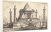 Imaginary Architecture with Camel and Figures, after Della Bella, 18th century by Pierre Moreau