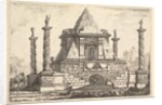 Imaginary Architecture with Camel and Figures, after Della Bella, 18th century by Pierre Moreau