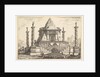 Imaginary Architecture with Camel and Figures, after Della Bella, 18th century by Pierre Moreau