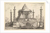 Imaginary Architecture with Camel and Figures, after Della Bella, 18th century by Pierre Moreau