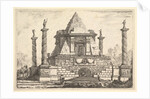 Imaginary Architecture with Camel and Figures, after Della Bella, 18th century by Pierre Moreau