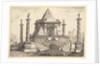 Imaginary Architecture with Camel and Figures, after Della Bella, 18th century by Pierre Moreau