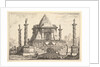 Imaginary Architecture with Camel and Figures, after Della Bella, 18th century by Pierre Moreau