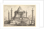 Imaginary Architecture with Camel and Figures, after Della Bella, 18th century by Pierre Moreau