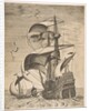 Armed Three-Master on the Open Sea Accompanied by a Galley, from the series Sailing Ves…, 1561-65 by Frans Huys