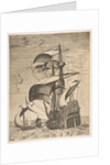 Armed Three-Master on the Open Sea Accompanied by a Galley, from the series Sailing Ves…, 1561-65 by Frans Huys