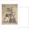 Armed Three-Master on the Open Sea Accompanied by a Galley, from the series Sailing Ves…, 1561-65 by Frans Huys