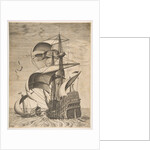 Armed Three-Master on the Open Sea Accompanied by a Galley, from the series Sailing Ves…, 1561-65 by Frans Huys
