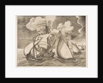 Fleet of Galleys Escorted by a Caravel from The Sailing Vessels, 1561-65 by Frans Huys