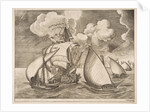 Fleet of Galleys Escorted by a Caravel from The Sailing Vessels, 1561-65 by Frans Huys
