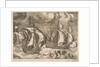 Three Caravels in a Rising Squall with Arion on a Dolphin from The Sailing Vessels, 1561-65 by Frans Huys
