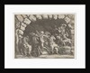 Pluto, seen from behind, entering the Underwold on his chairot, Cereberus and three Fu…, ca. 1680 by Pietro Santi Bartoli