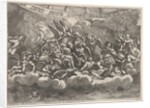 Gathering of various Olympian gods and mythological figures among clouds, Apollo at ce…, ca. 1680 by Pietro Santi Bartoli