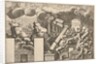 Giants crushed by rocks and the falling columns of the temple, clouds of smoke above…, ca. 1680 by Pietro Santi Bartoli