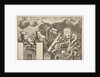 Giants crushed by rocks and the falling columns of the temple, clouds of smoke above…, ca. 1680 by Pietro Santi Bartoli