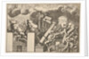 Giants crushed by rocks and the falling columns of the temple, clouds of smoke above…, ca. 1680 by Pietro Santi Bartoli