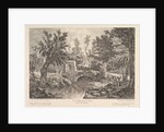 View of the Lavandieres Bridge at the Peasant House, mid-18th century by Quentin Pierre Chedel