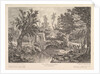 View of the Lavandieres Bridge at the Peasant House, mid-18th century by Quentin Pierre Chedel